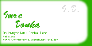 imre donka business card